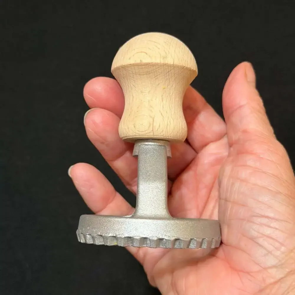 Eppicotispai Round Ravioli Stamp with Beechwood Handle